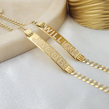14K Gold Closed Curb Link Baby ID Bracelet - Personalized Bracelets - For Kids