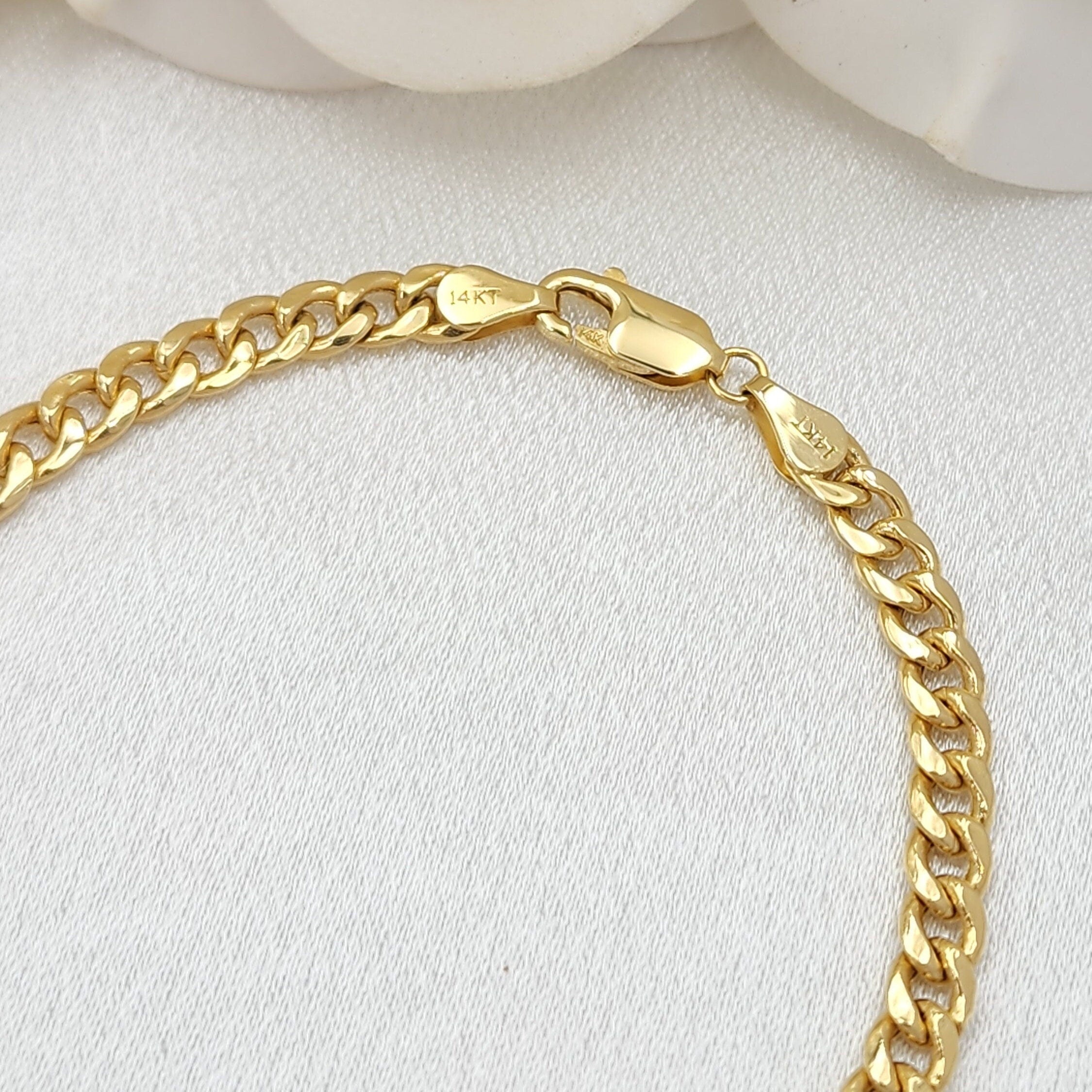 14k Gold Cuban Link Bracelet- 4.5MM
