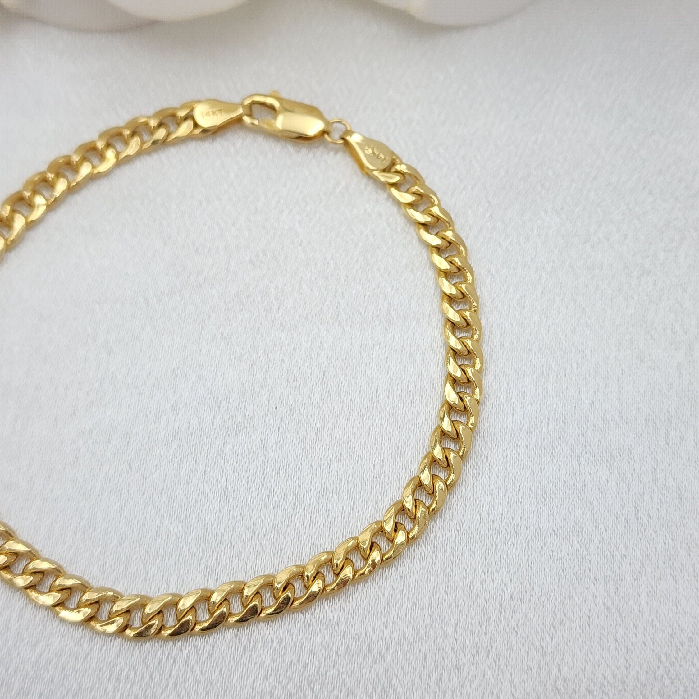 14k Gold Cuban Link Bracelet- 4.5MM