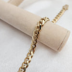 Real 14k Gold Monaco Bracelet - 7 Inches - 7mm Thick - Box Lock