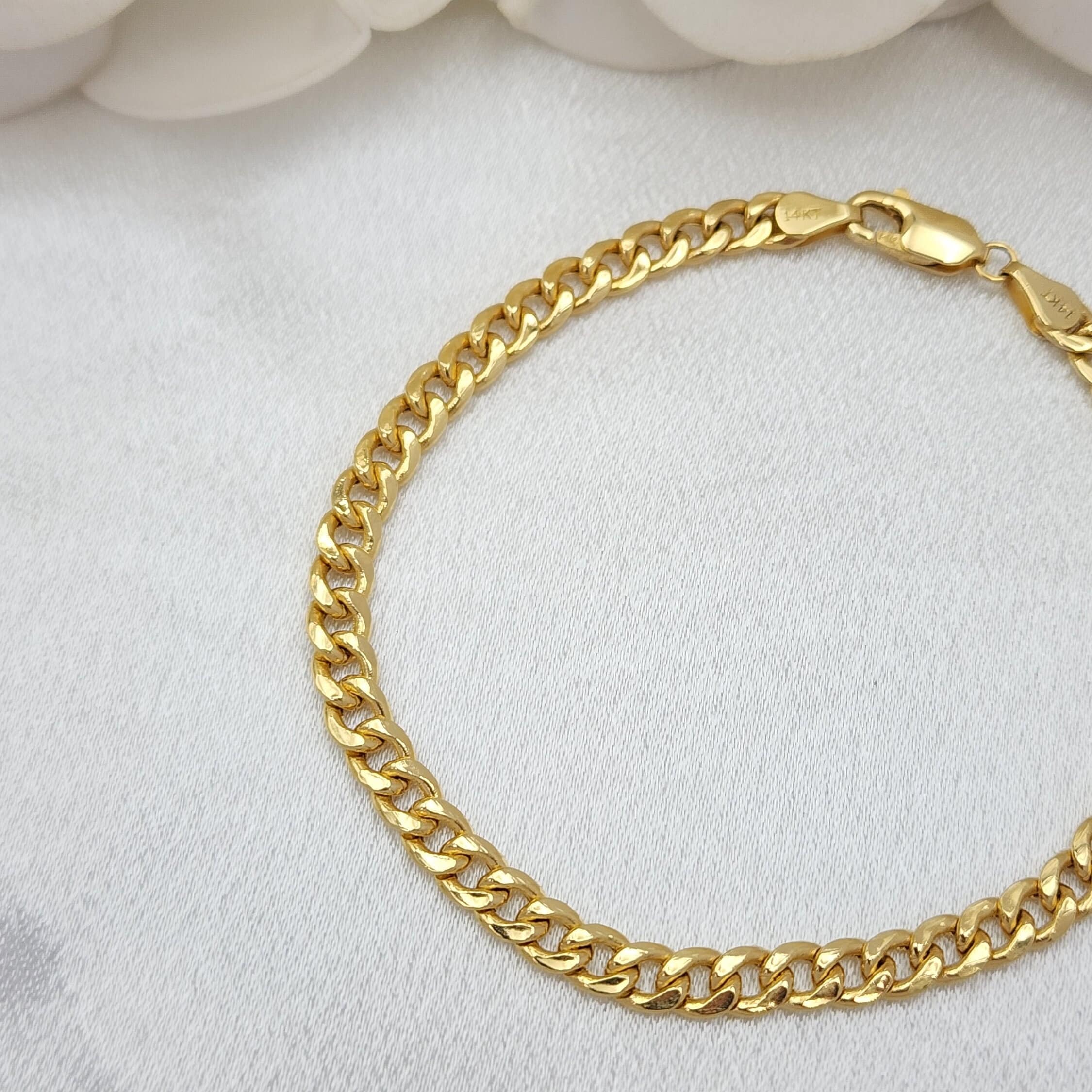 14k Gold Cuban Link Bracelet- 4.5MM
