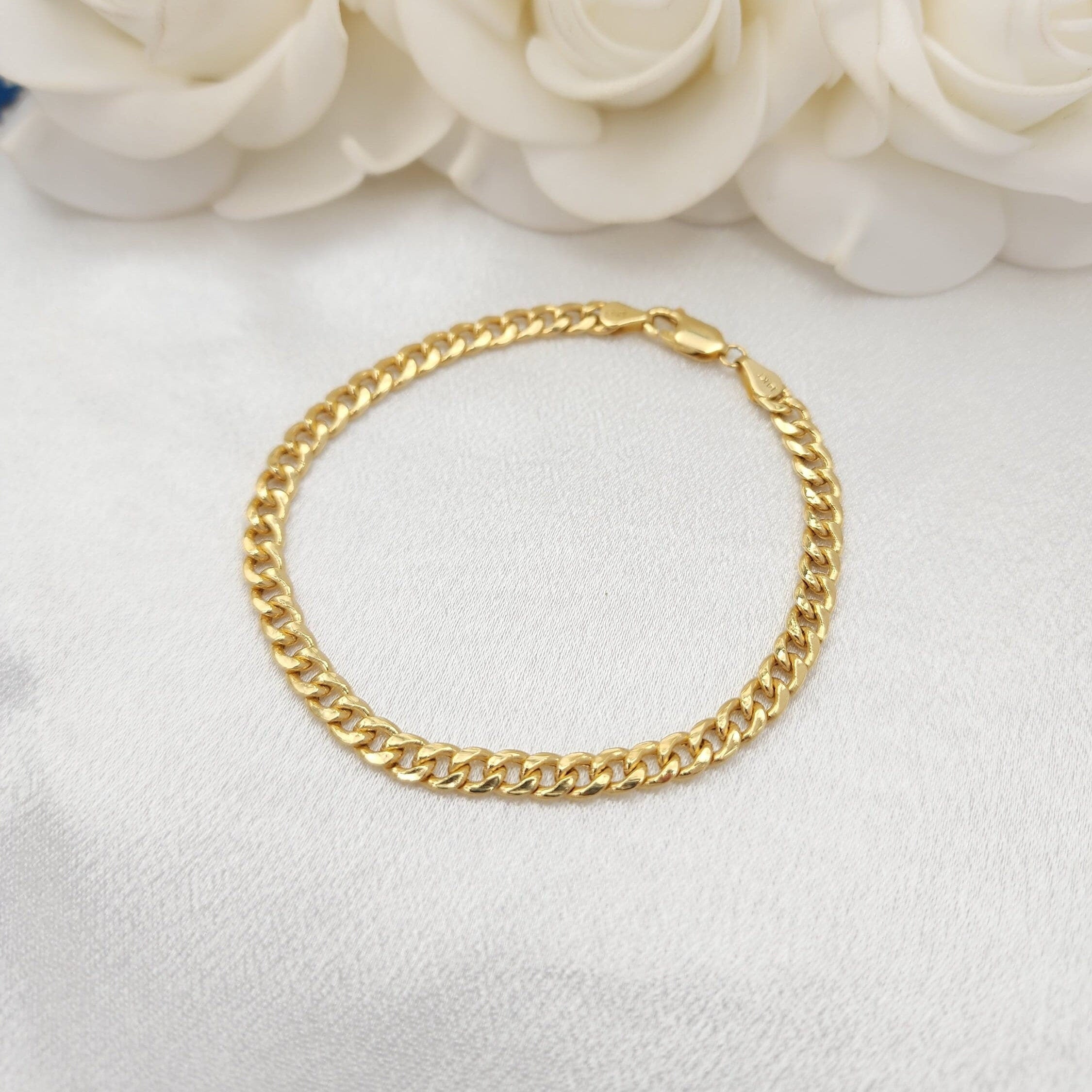 14k Gold Cuban Link Bracelet- 4.5MM