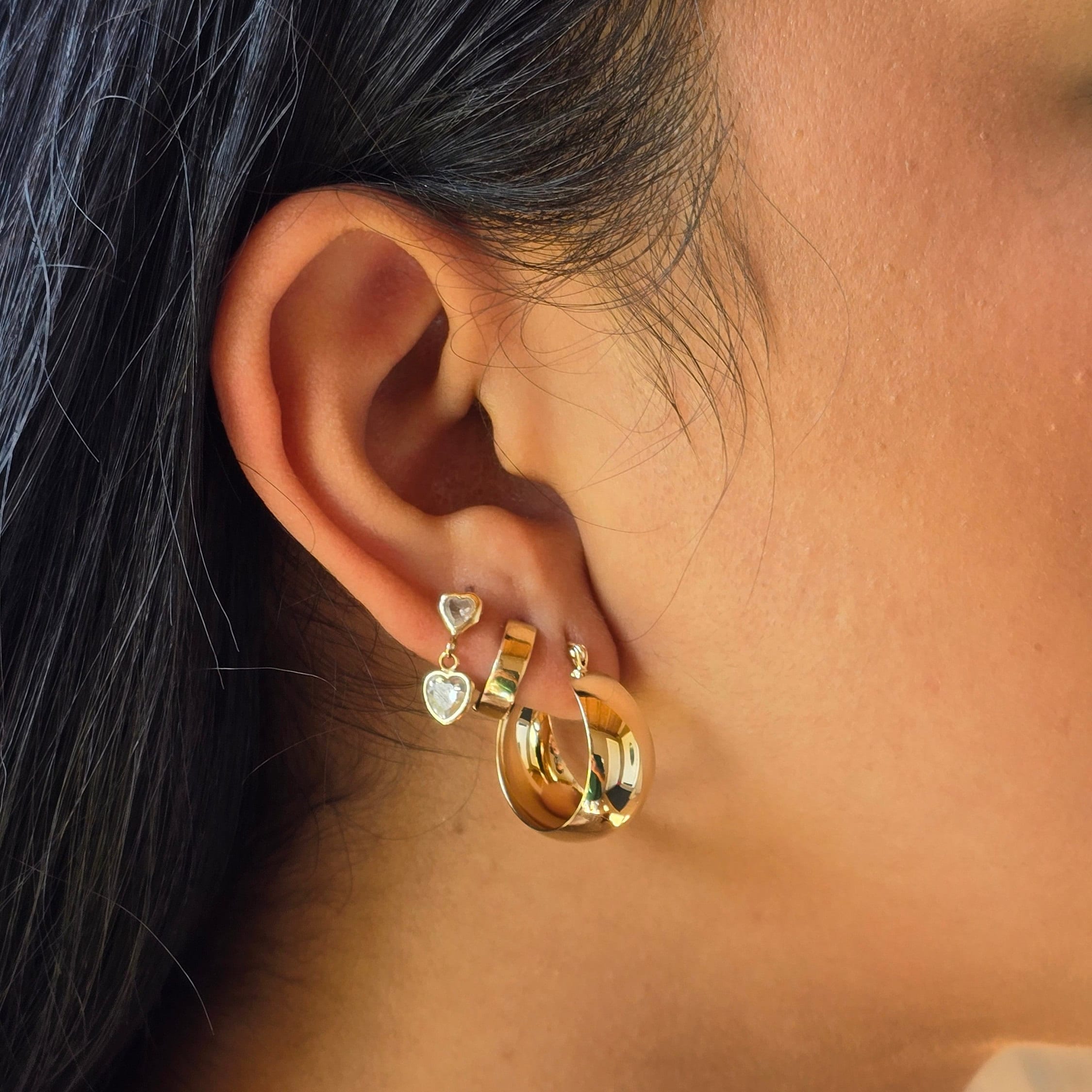 14K Gold Hoop Earrings, Thin Small Hoops 14K Gold Hoop Earrings, Thin Small Hoops