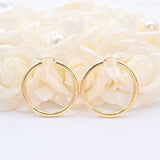14k Gold Half Diamond Cut Half Polished Thick Hoop Earrings - 24mm, 35mm, 45mm, - Gift For Her - Genuine Gold