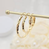 14k Gold Hammered Texture Hoop Earrings - 20mm, 30mm, 40mm - Shiny & Elegant - Fine Jewelry For Her