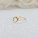 Dainty 14k Gold Knot Heart Ring - Minimalist Jewelry For Her - Cute & Elegant