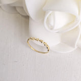 Dainty 14k Gold Stars Stackable Ring - Minimalist Jewelry - For Her - 14k Gold - Cute & Modern