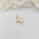 Beautiful 14k Gold Horse Pendant - Unisex - Perfect Gift - Animal Jewelry - Christmas Gift, Birthday Gift