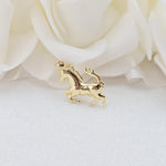 Beautiful 14k Gold Horse Pendant - Unisex - Perfect Gift - Animal Jewelry - Christmas Gift, Birthday Gift