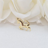 Beautiful 14k Gold Horse Pendant - Unisex - Perfect Gift - Animal Jewelry - Christmas Gift, Birthday Gift