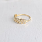 Solid 14k Gold Elephants Ring - Polished Gold - Fine Jewelry - Elegant & Everlasting Gift -
