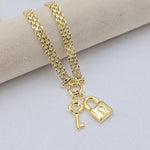 Solid 14k Gold Charm Bracelets - Heart Charm - Moon & Star - Key lock - For Her - Bismarck Bracelets
