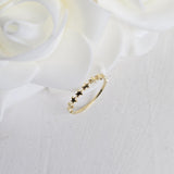 Dainty 14k Gold Stars Stackable Ring - Minimalist Jewelry - For Her - 14k Gold - Cute & Modern