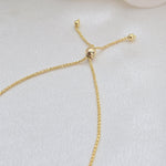 Fully Adjustable 14k Gold Cross Bracelet - 7.5" to 6" - Solid Gold - Elegant & Minimalist - Fine Gold Jewelry