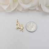 Beautiful 14k Gold Horse Pendant - Unisex - Perfect Gift - Animal Jewelry - Christmas Gift, Birthday Gift
