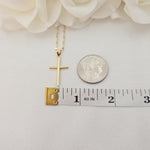 14k Gold Polished Cross Mirror Necklace - 14", 16", 18", 20" - Perfect Gift For Her - Modern Fine Jewelry