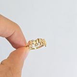 Solid 14k Gold Elephants Ring - Polished Gold - Fine Jewelry - Elegant & Everlasting Gift -