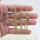 Solid 14k Gold Charm Bracelets - Heart Charm - Moon & Star - Key lock - For Her - Bismarck Bracelets