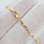 Solid 14k Gold Valentino Star Tricolor Chain - 2.5mm - 3.3mm