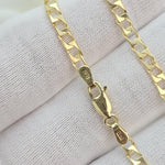 Fully Solid 14k Gold Square Curb Bracelet - 3.2mm - Unisex - Elegant & Timeless