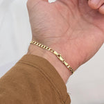 Fully Solid 14k Gold Square Curb Bracelet - 3.2mm - Unisex - Elegant & Timeless