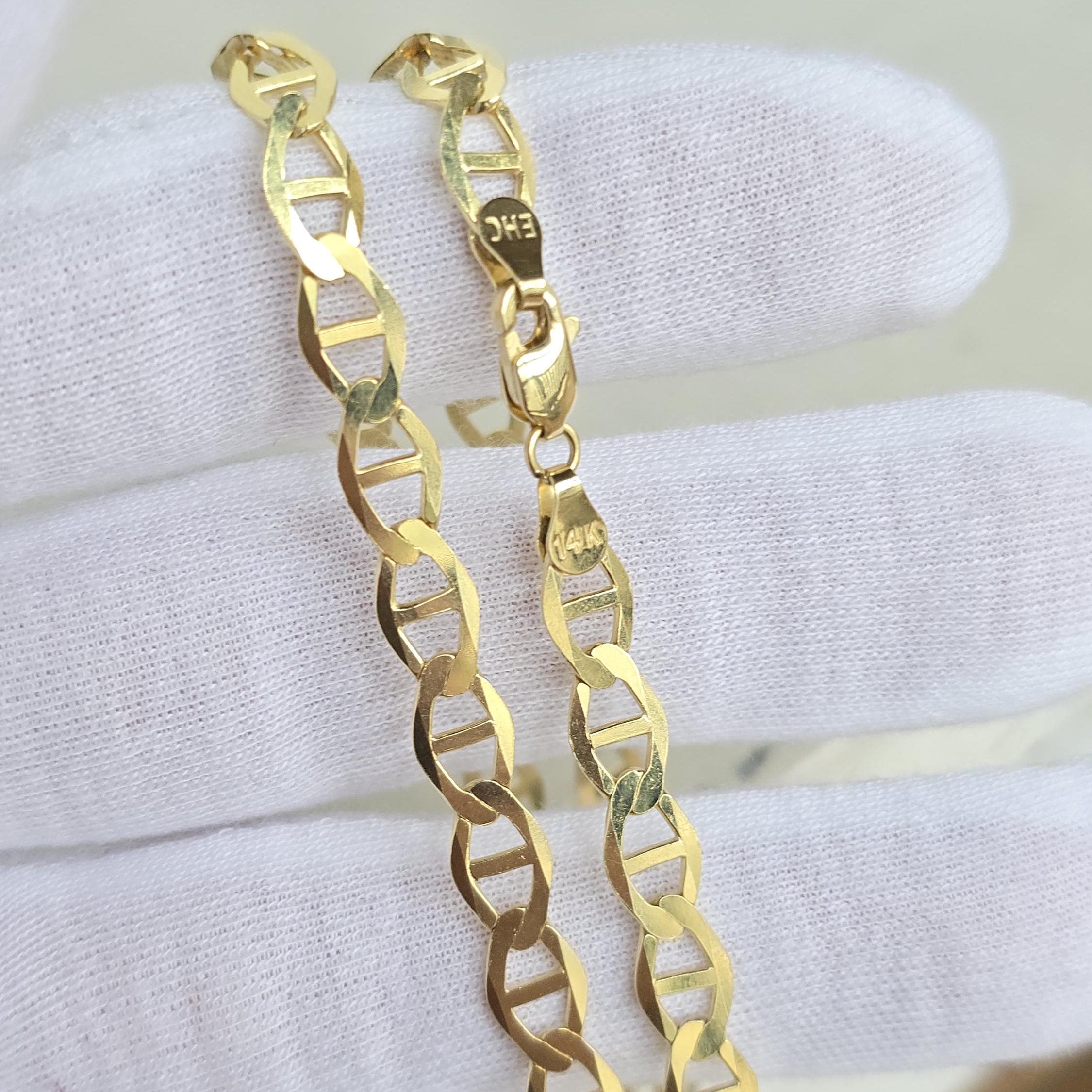 Solid 14k Gold 6MM Mariner Chain - 20 Inches