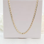 Solid 14k Gold Oval Link Necklace Chain - 3MM - 16", 18", 20", 22", 24" - Unisex