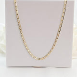 Solid 14k Gold Oval Link Necklace Chain - 3MM - 16", 18", 20", 22", 24" - Unisex