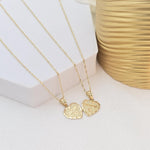 Solid 14k Gold Mom & Daughter Breakable Heart Pendant - 2 for 1 - Perfect Gift - Meaningful Fine Jewelry