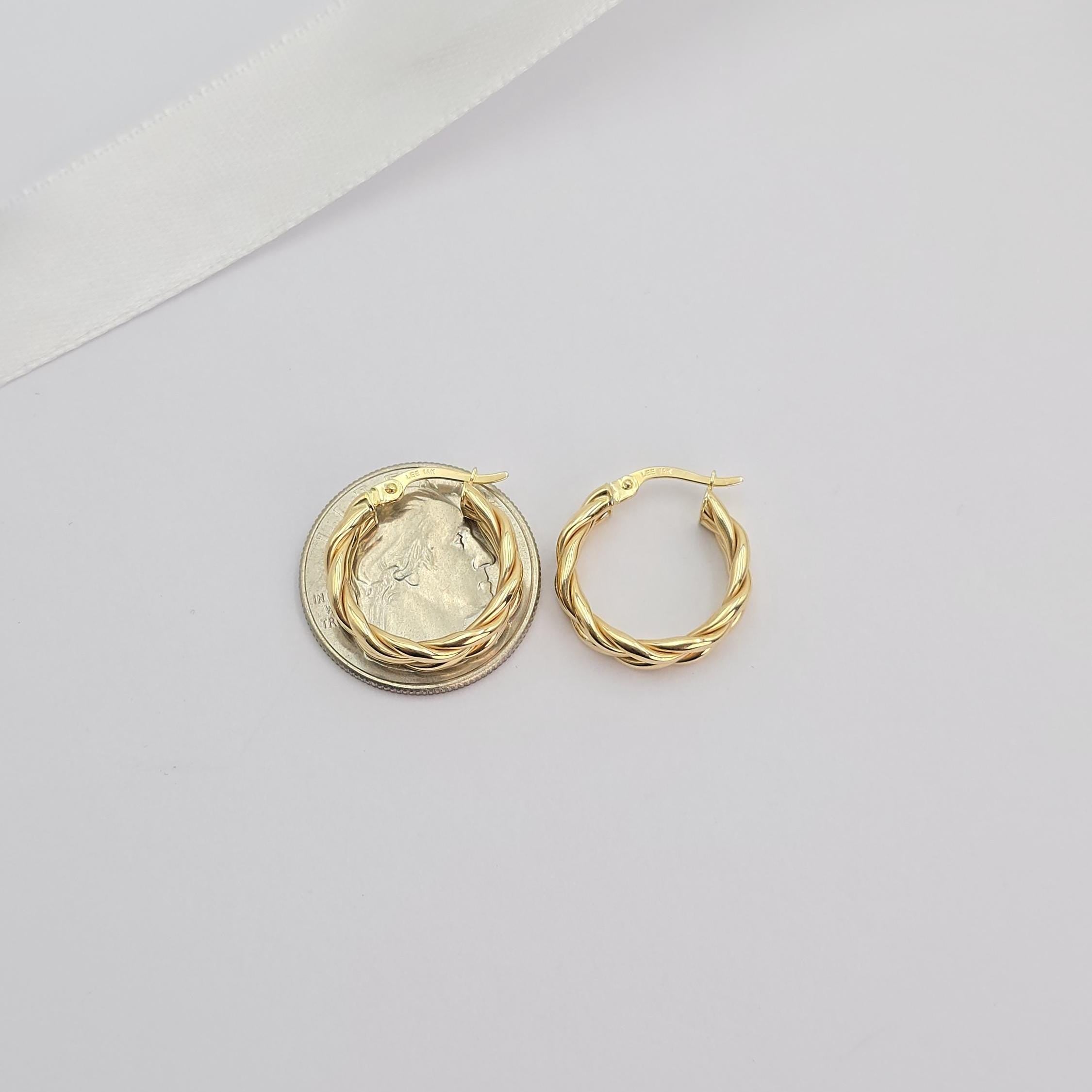 Thick 14k Gold Double Twisted Hoop Earrings - 5mm Thick - Stunning look - Unique Piece - Gift For Her