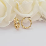 Thick 14k Gold Double Twisted Hoop Earrings - 5mm Thick - Stunning look - Unique Piece - Gift For Her