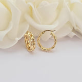 Thick 14k Gold Double Twisted Hoop Earrings - 5mm Thick - Stunning look - Unique Piece - Gift For Her