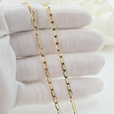 Solid 14k Gold Oval Link Necklace Chain - 3MM - 16", 18", 20", 22", 24" - Unisex