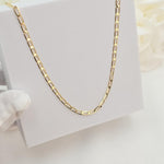 Solid 14k Gold Oval Link Necklace Chain - 3MM - 16", 18", 20", 22", 24" - Unisex