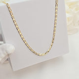 Solid 14k Gold Oval Link Necklace Chain - 3MM - 16", 18", 20", 22", 24" - Unisex