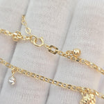 Adorable 14k Tricolor Multi Heart Charm Bracelet - Adjustable Bracelet - Fine Jewelry For Her