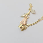 Solid 14k Tricolor Gold Rose Pendant - Meaningful Gift For Her - Mother's day, Christmas, Birthday Gift