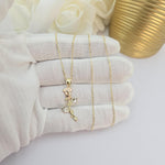 Solid 14k Tricolor Gold Rose Pendant - Meaningful Gift For Her - Mother's day, Christmas, Birthday Gift