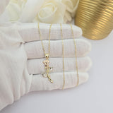 Solid 14k Tricolor Gold Rose Pendant - Meaningful Gift For Her - Mother's day, Christmas, Birthday Gift