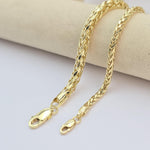 Classy 14k Gold Braided Bracelet - Unisex - 3.4mm & 4.3mm - Perfect Birthday, christmas, mother's, Father's day gift