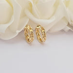 Thick 14k Gold Double Twisted Hoop Earrings - 5mm Thick - Stunning look - Unique Piece - Gift For Her