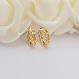 Thick 14k Gold Double Twisted Hoop Earrings - 5mm Thick - Stunning look - Unique Piece - Gift For Her