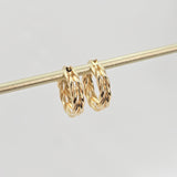 Thick 14k Gold Double Twisted Hoop Earrings - 5mm Thick - Stunning look - Unique Piece - Gift For Her