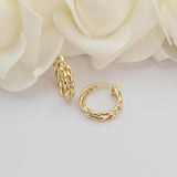 Thick 14k Gold Double Twisted Hoop Earrings - 5mm Thick - Stunning look - Unique Piece - Gift For Her
