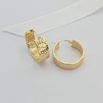 Chunky 8MM Thick 14k Gold Diamond Cut Hoop Earrings - Bold & Elegant - Perfect For Her - Anniversay, birthday, mother's day Gift