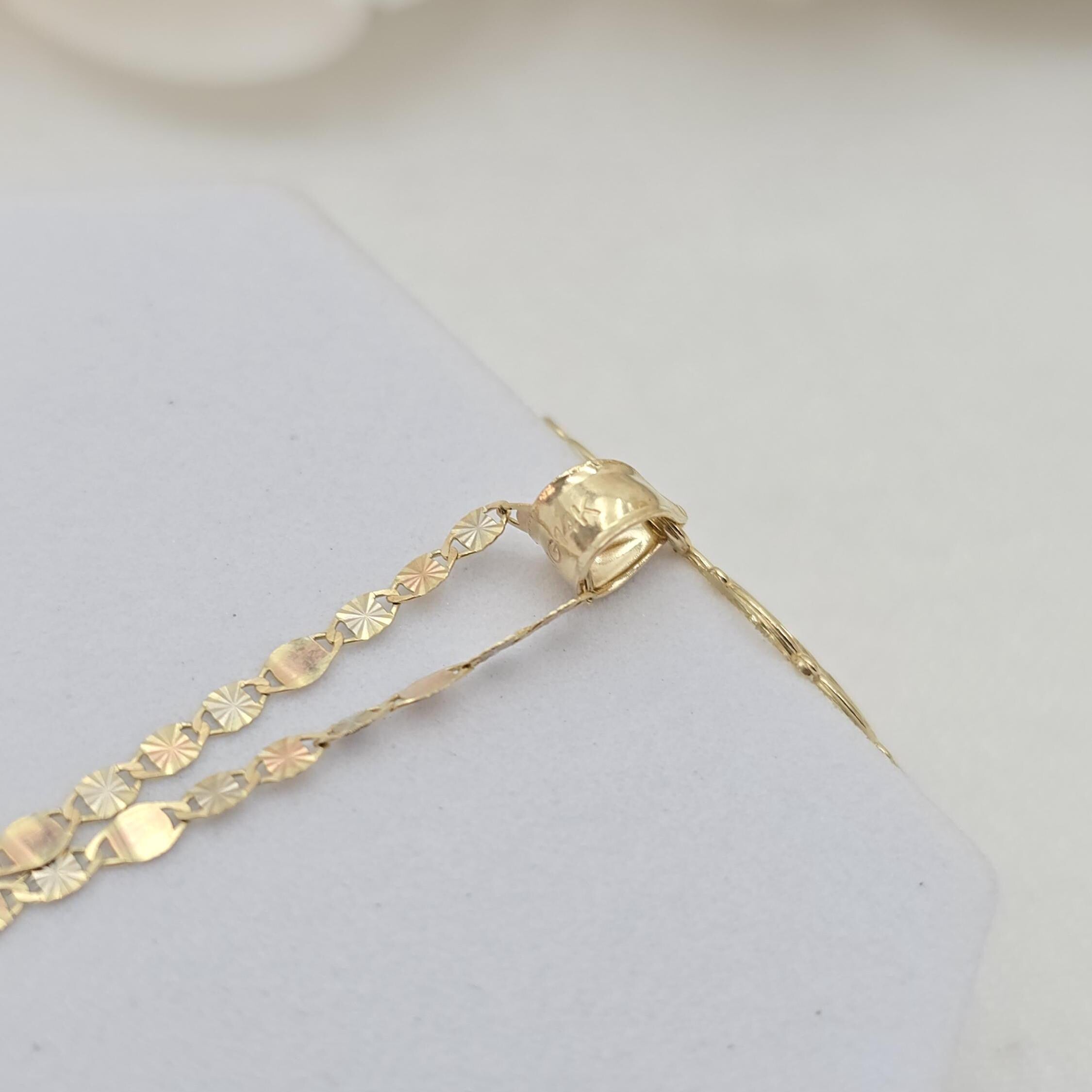 14K Tricolor Heart “Mamá” Necklace