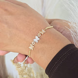 TRICOLOR 14K Solid Gold Butterfly Bracelet – Pavé Design - Shiny & Adorable - Modern Jewelry For Her