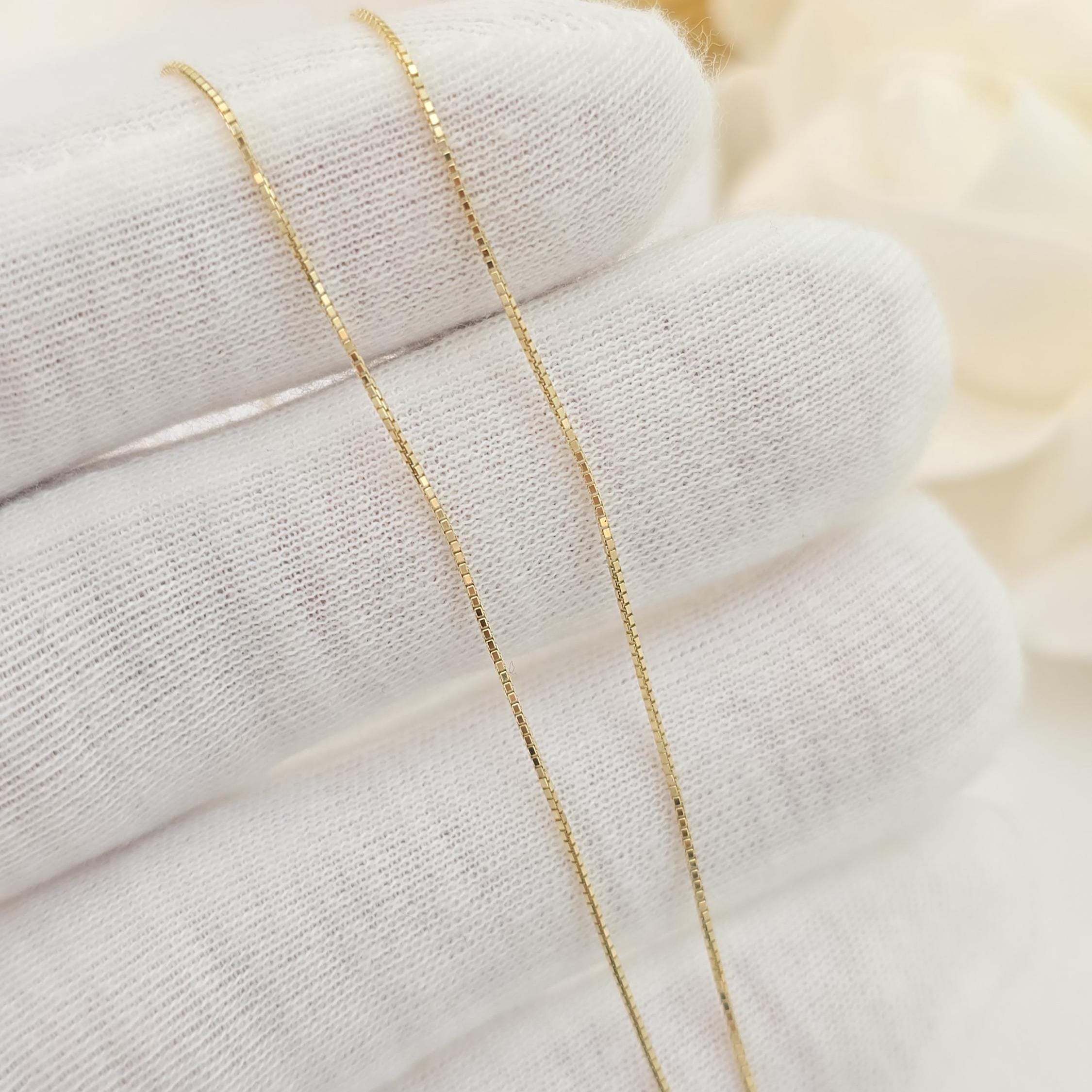 14K “Mama” Heart Pendant Box Necklace