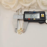 SOLID 14K Gold “Mamá” Heart Pendant Box Necklace - Shiny & Meaningful - Fine Gold Jewelry For Her