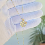 SOLID 14K Gold “Mamá” Heart Pendant Box Necklace - Shiny & Meaningful - Fine Gold Jewelry For Her
